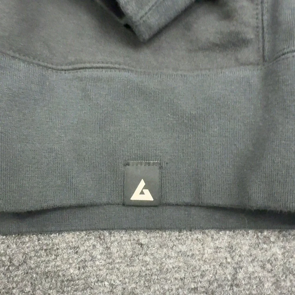 American Giant Zip Up Hoodie Men XL Black Cotton OutboundIQ Graphic Casual Style - Picture 3 of 8
